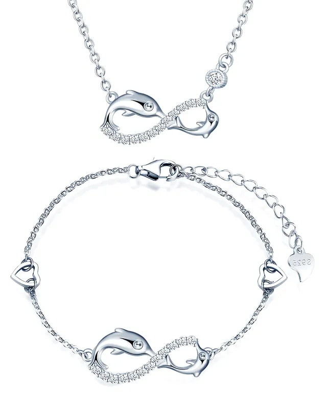 Infinionly Fashion parure gioielli argento 925 B infinito