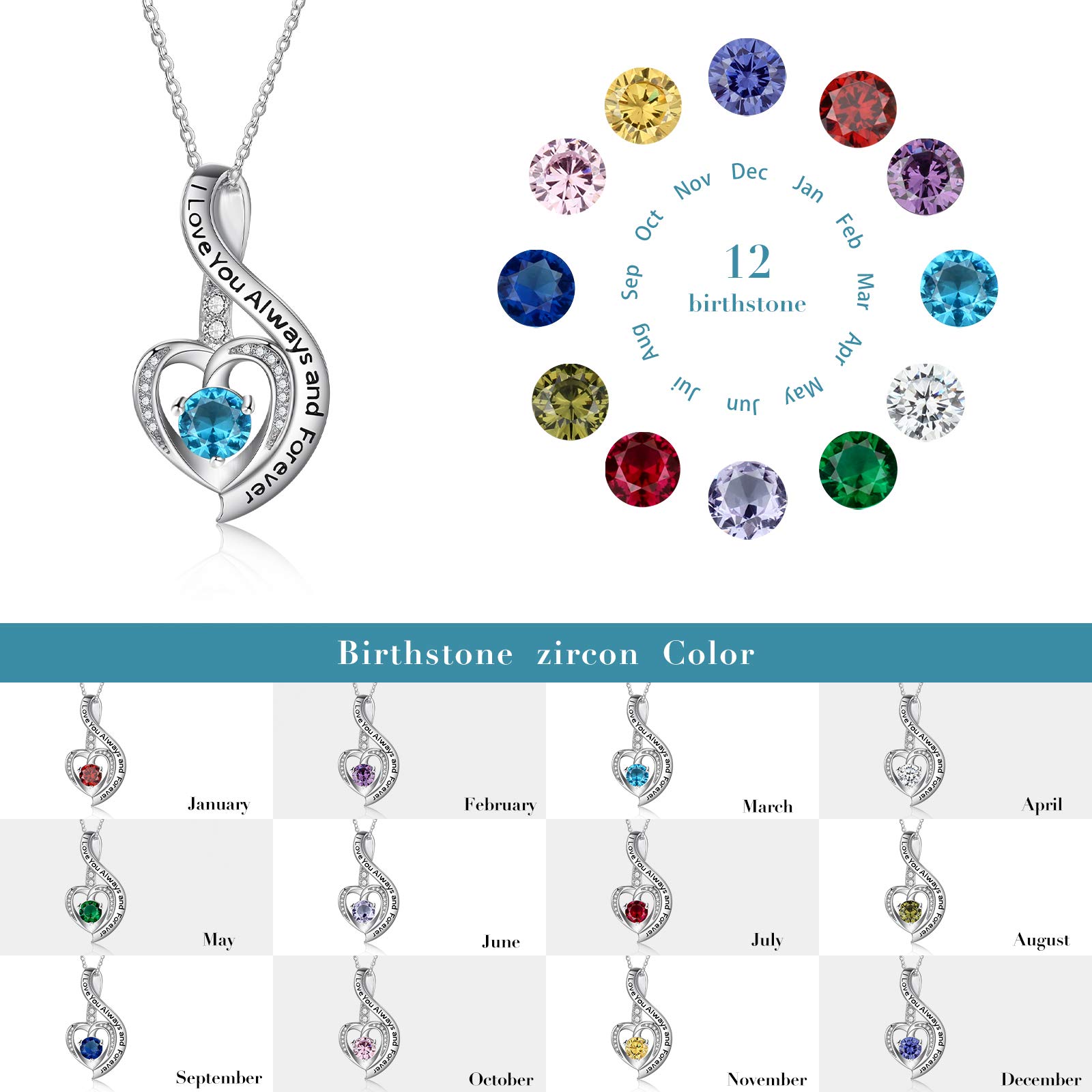 Jessemade Gioielli Collana cuore argento 925 madre