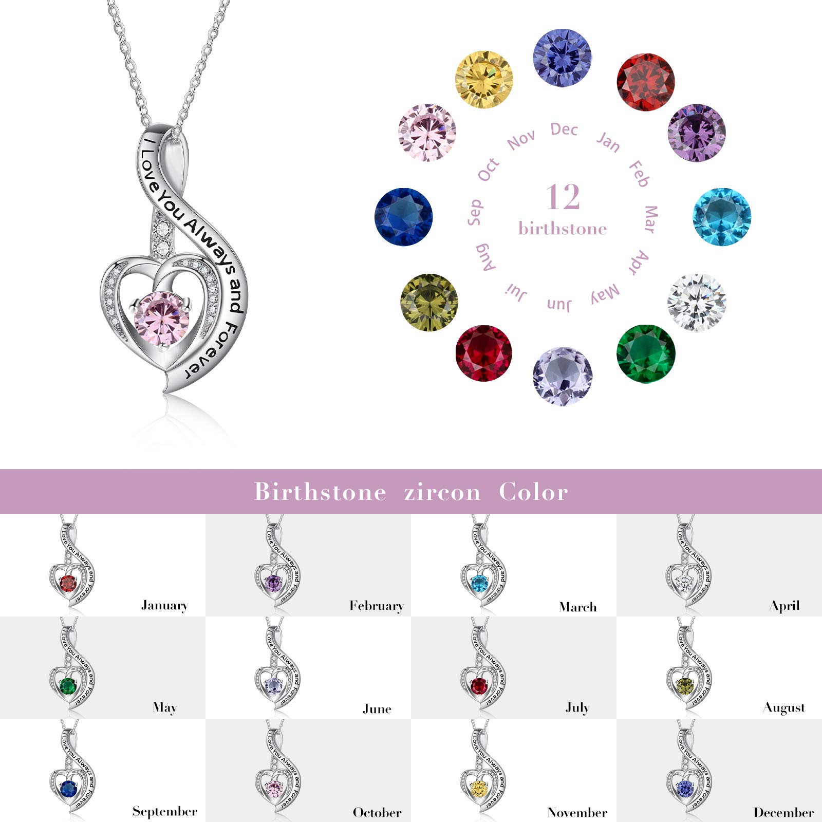 Jessemade Gioielli Collana cuore argento 925 mamma