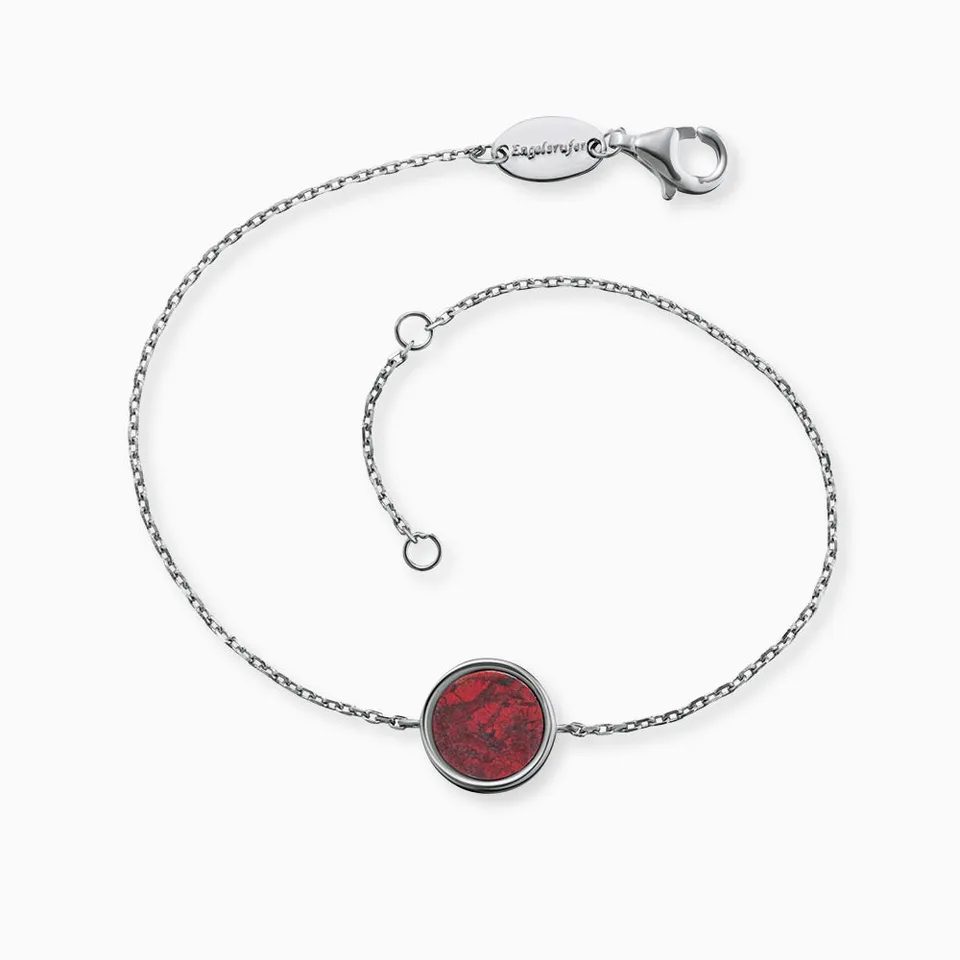 Engelsrufer Bracciale Argento 925 Diaspro Rosso