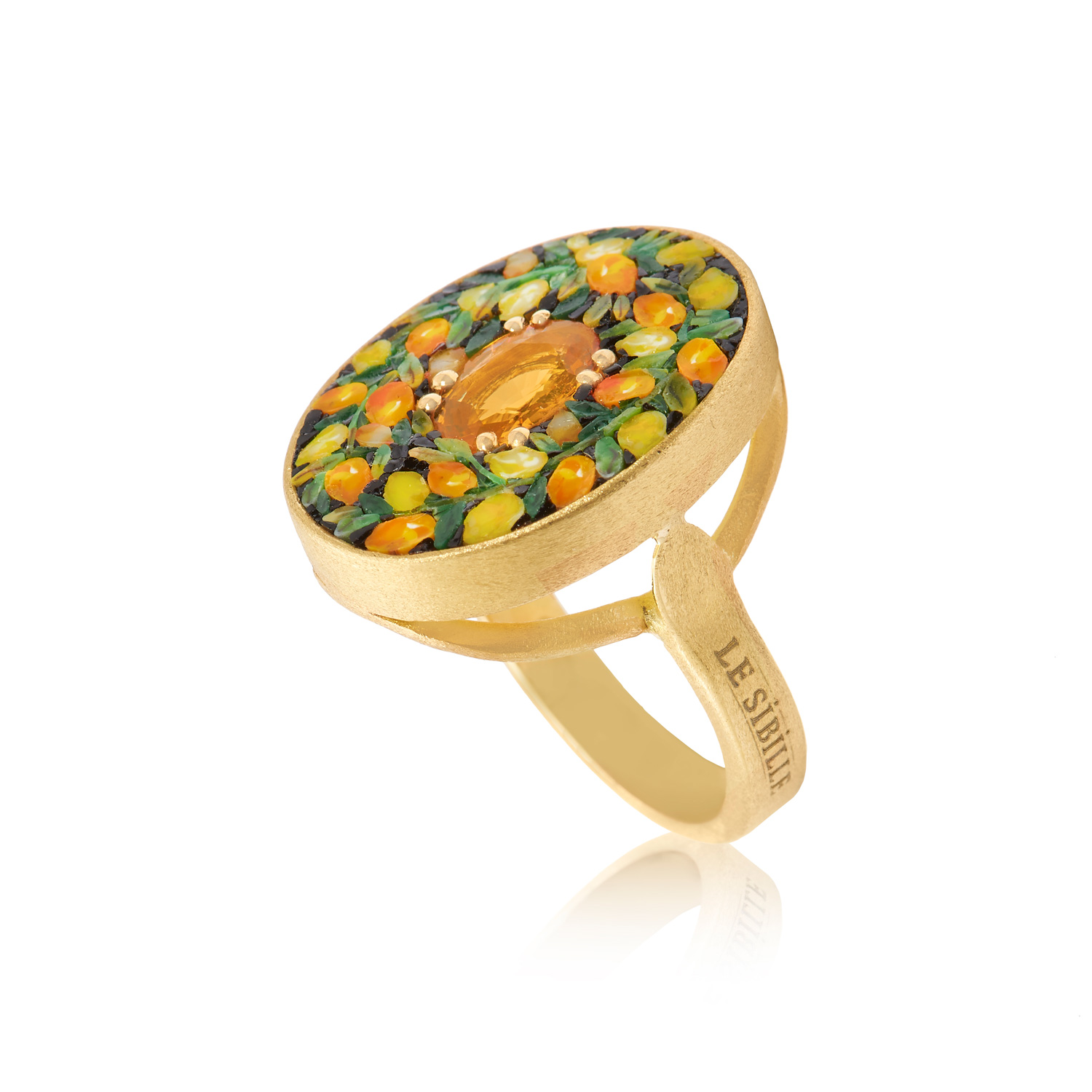 Le Sibille Lemon Anello oro zaffiri gialli 1,20 ct