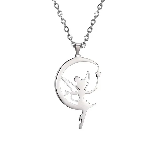 EUEAVAN Moon collana fata sulla luna argento