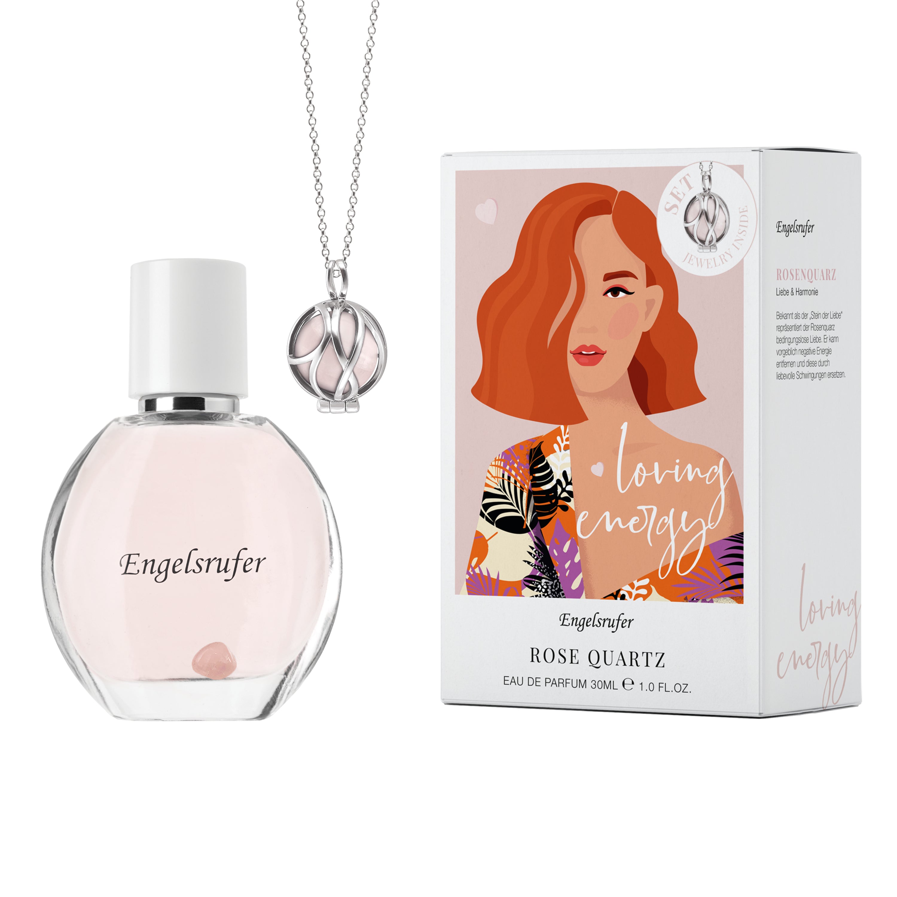 Engelsrufer Powerful Stone set profumo 30ml collana quarzo