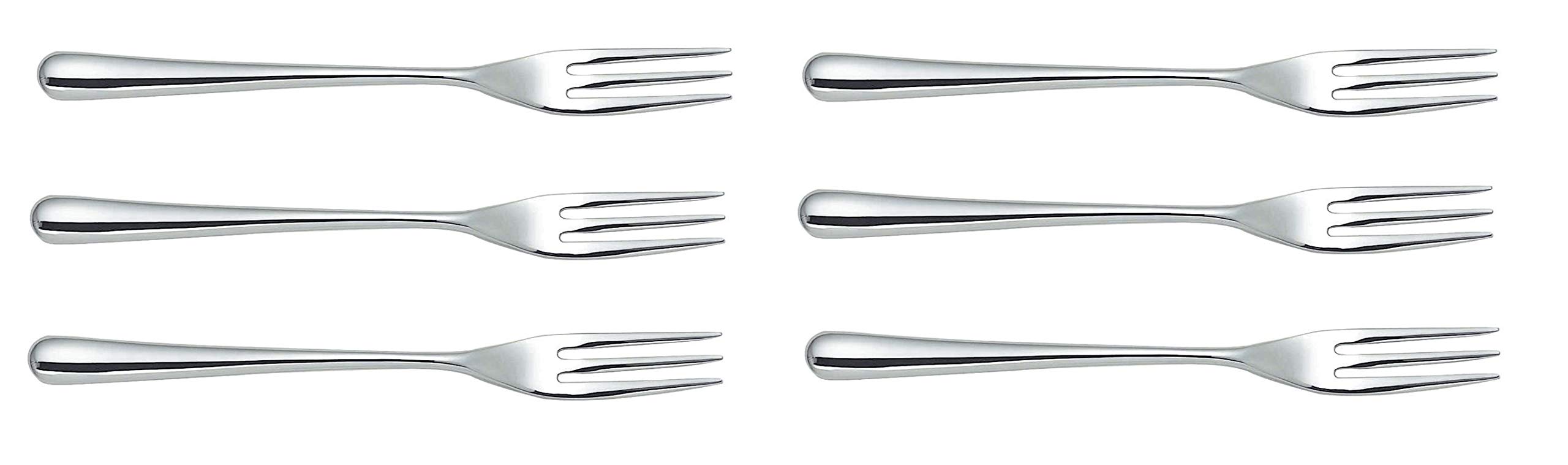Alessi Caccia LCD01/5 Forchetta da Frutta Acciaio Set 6 Pezzi