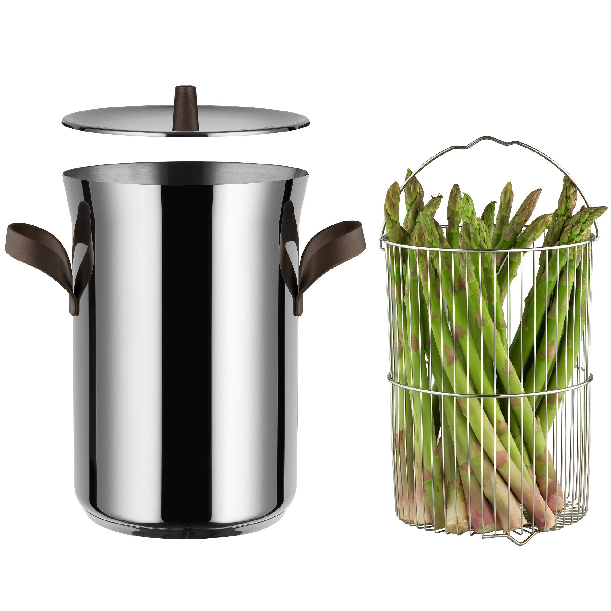 Alessi Edo PU309 pentola asparagi acciaio 4 L induzione