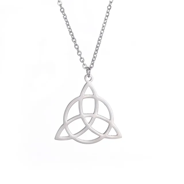Eueavan Necklaces Collana Vichinga Runa Acciaio Triangolo