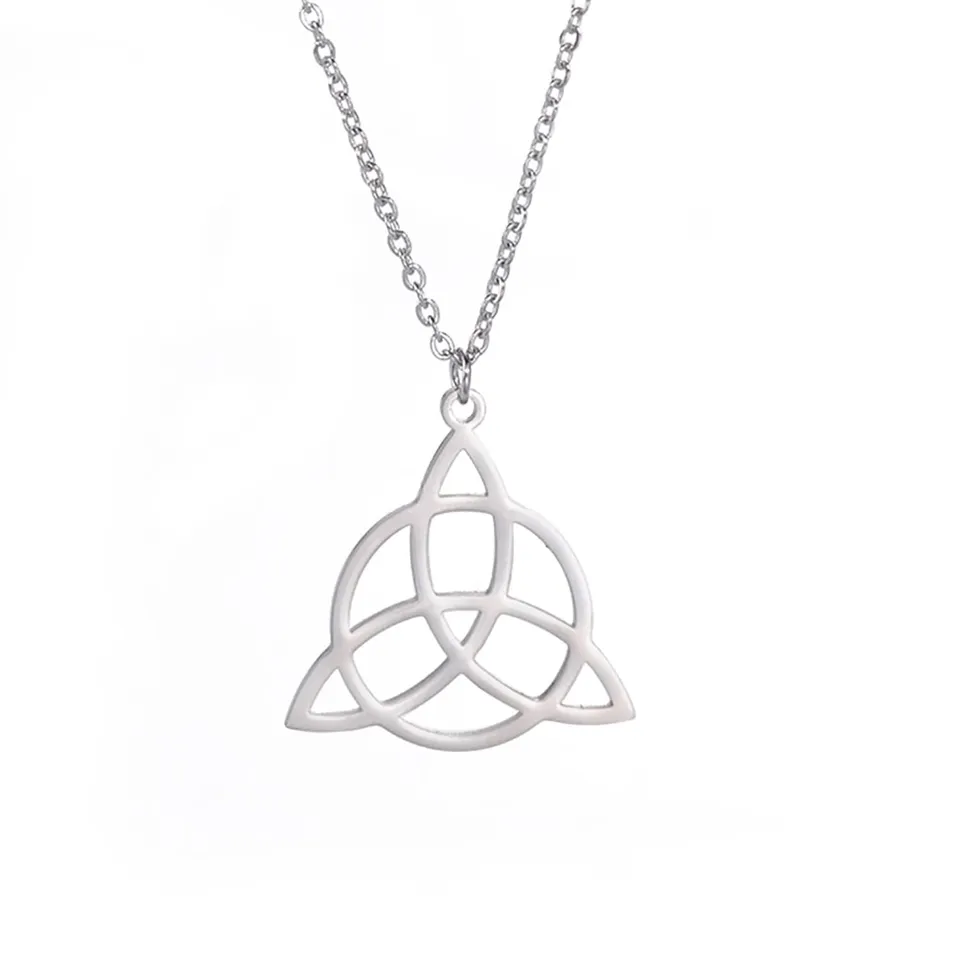 Eueavan Necklaces Collana Vichinga Runa Acciaio Triangolo