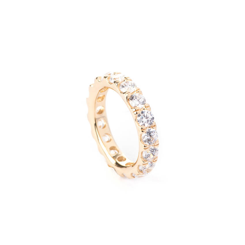 Chic Ad Hoc Anelli fede eternity oro zirconi brillanti