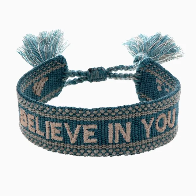 Engelsrufer Believe In You Bracciale Cotone Cuore Regolabile