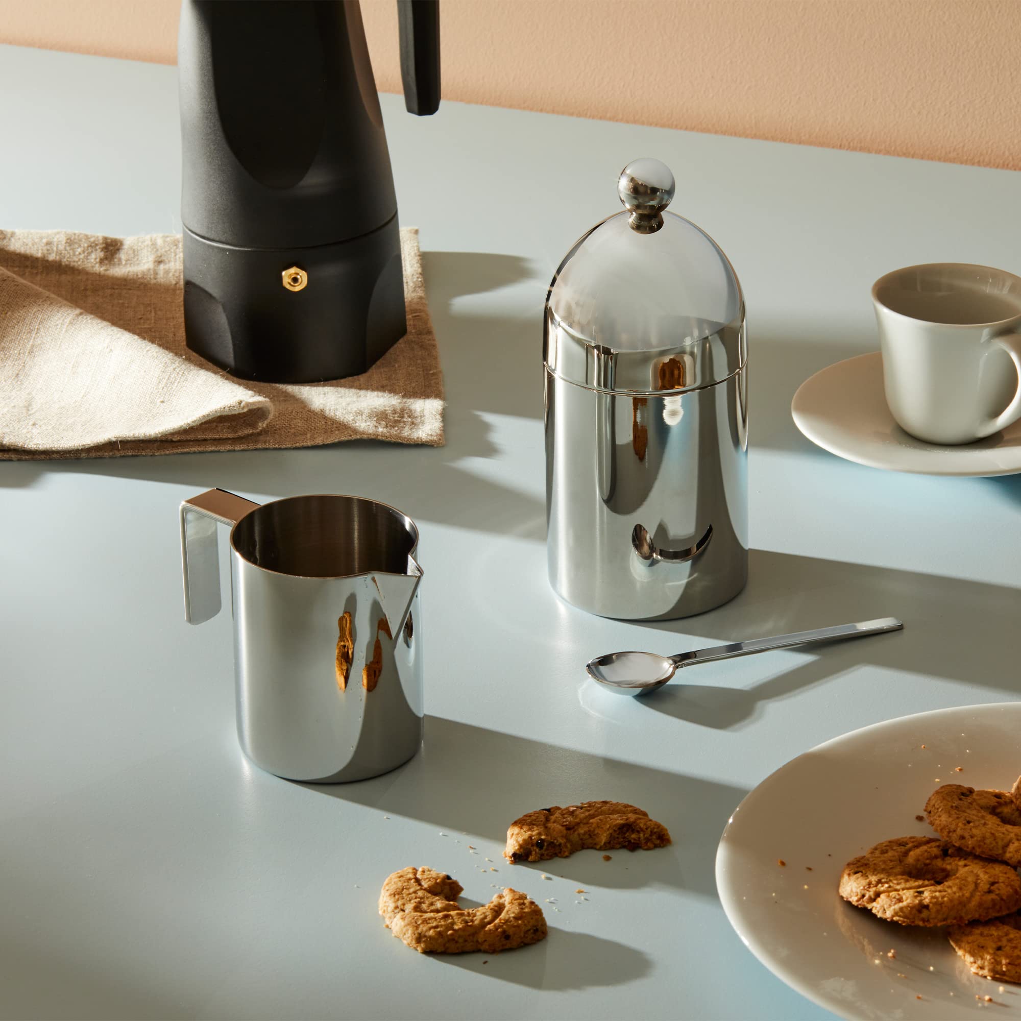 Alessi 90024 Zuccheriera Acciaio con Cucchiaino Aldo Rossi