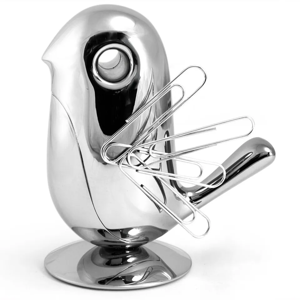 Alessi RT01 portagraffette magnetico argento da scrivania