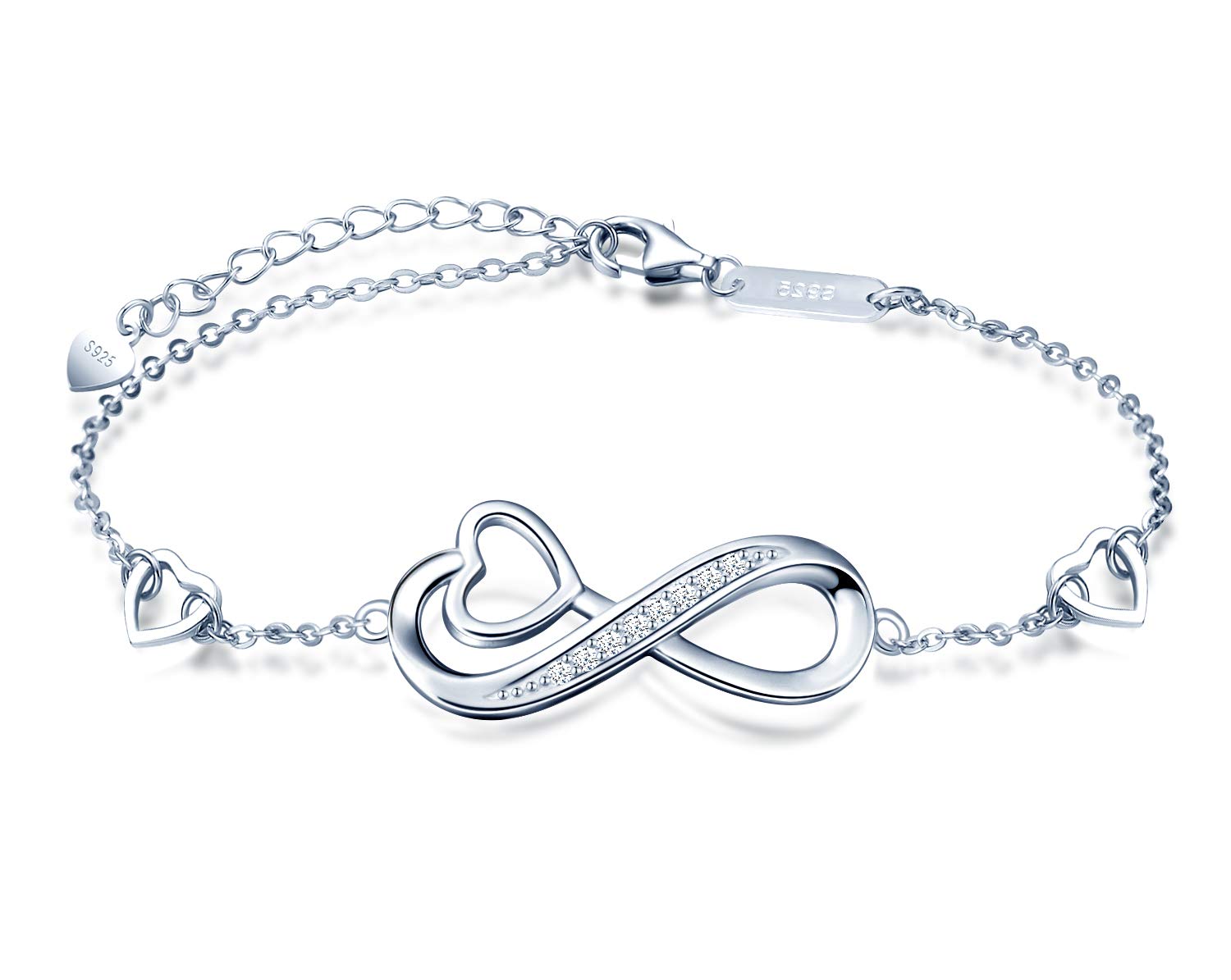 Infinionly Fashion bracciale argento 925 cuore infinito
