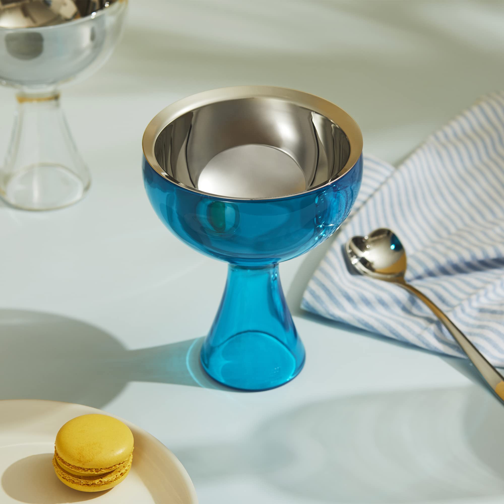 Alessi Big Love AMMI01S AZ coppa gelato blu con cucchiaino