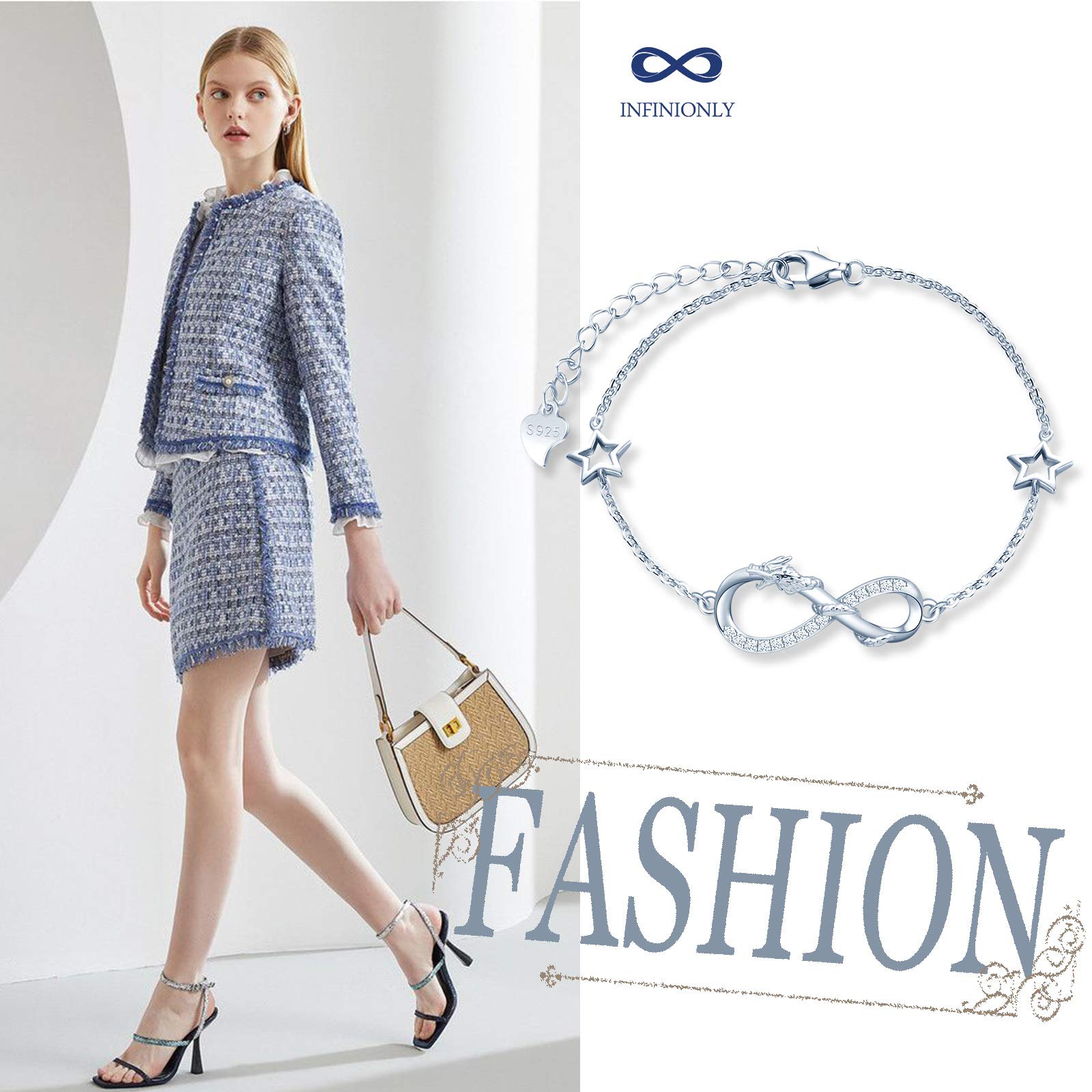 INFINIONLY Fashion Bracelets C-Stella bracciale argento 925 zirconi