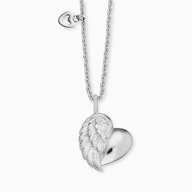 Engelsrufer Kinder Collana Bambina Cuore Alato Acciaio