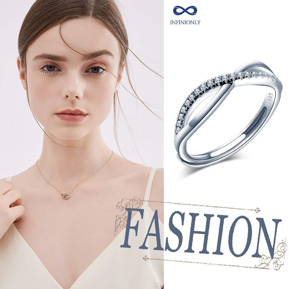 INFINIONLY Fashion Rings anello infinito argento 925 regolabile