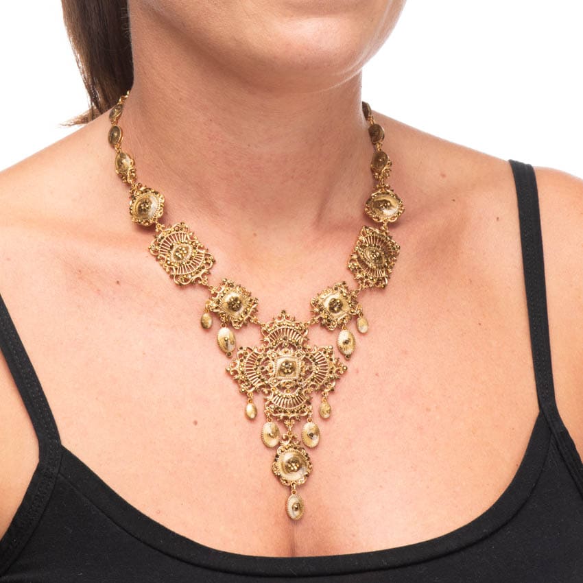 Chic Ad Hoc Collana girocollo pendente croce oro