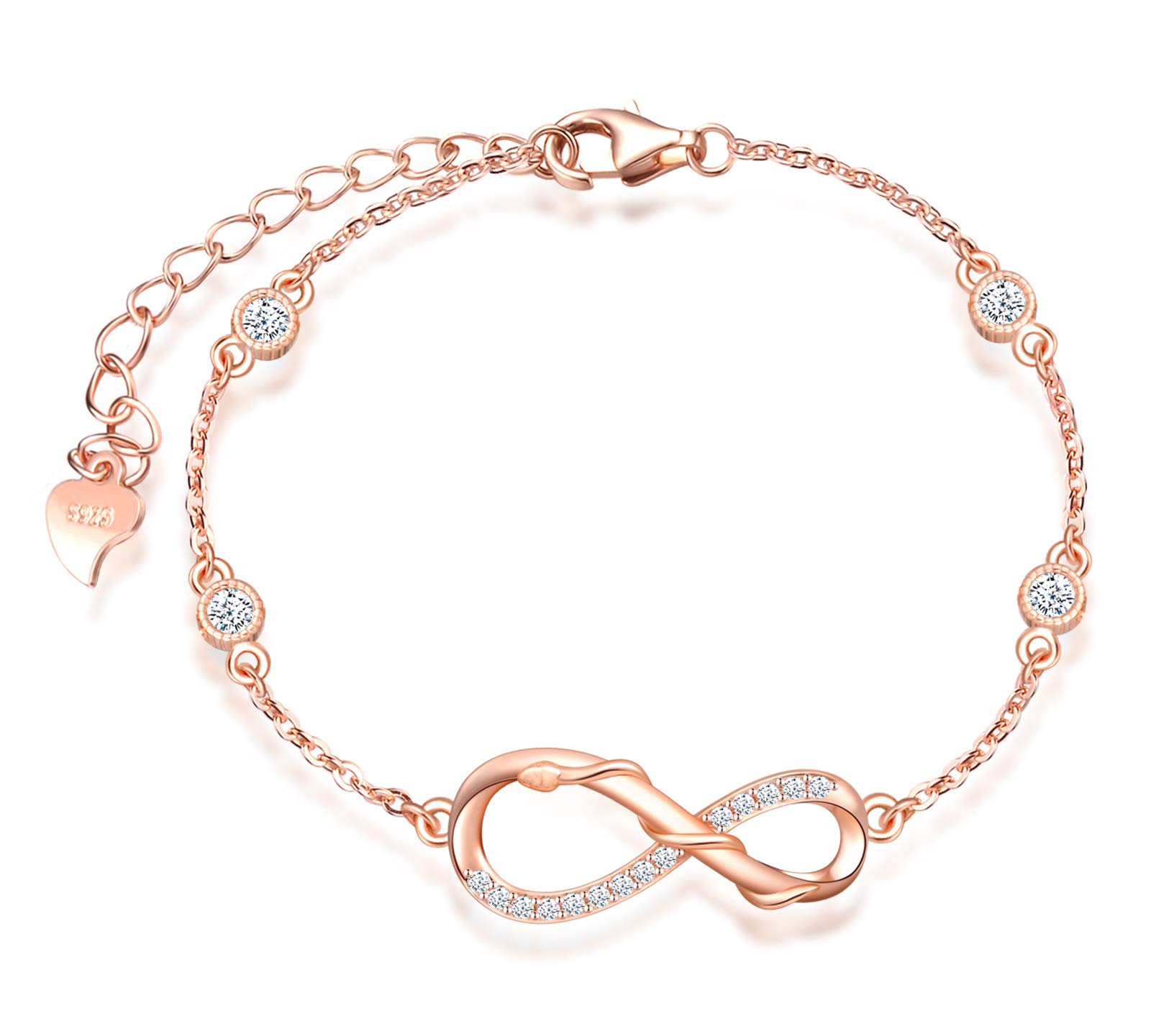 INFINIONLY Fashion Infinito Collana Oro Rosa Serpente