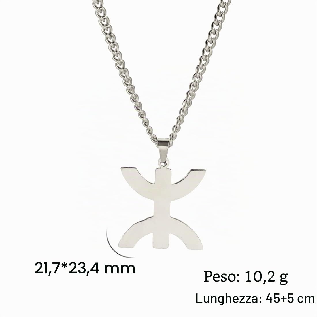 Eueavan Necklaces Collana Berbero Yaz Argento Ciondolo Etnico