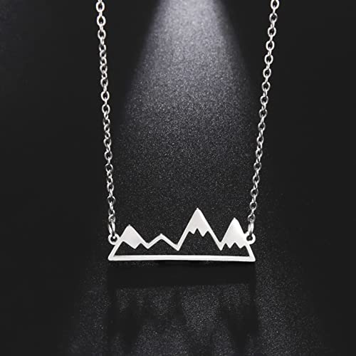 Eueavan Necklaces collana montagna catena delicata donna