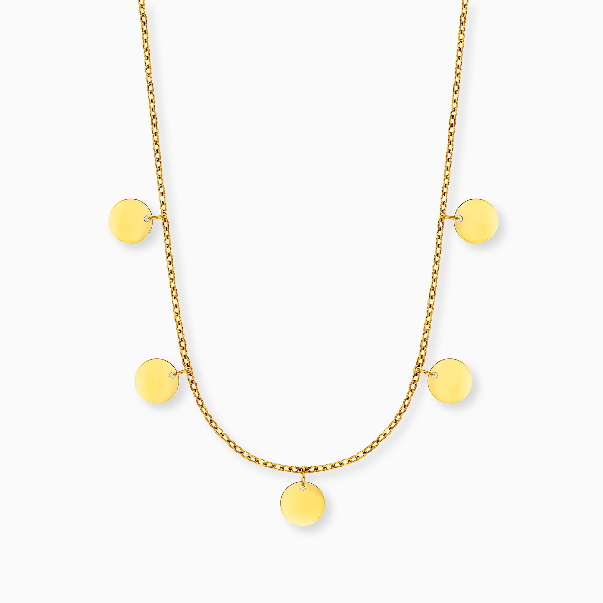 MySteel Engelsrufer collana oro piastrine Happy Soul acciaio