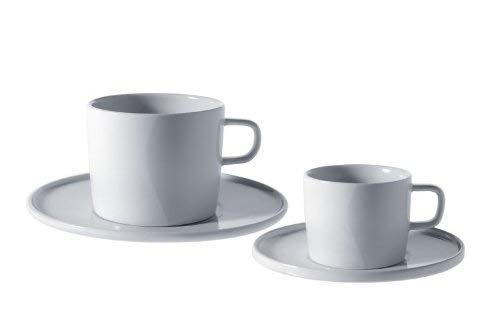 ALESSI PlateBowlCup AJM28/77 sottotazza porcellana set 4