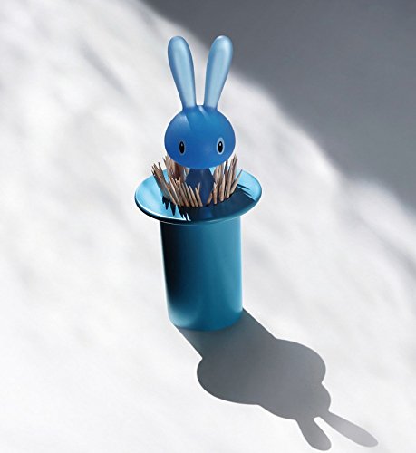 Alessi Magic Bunny ASG16 B Portastuzzicadenti Resina Nero 14 cm