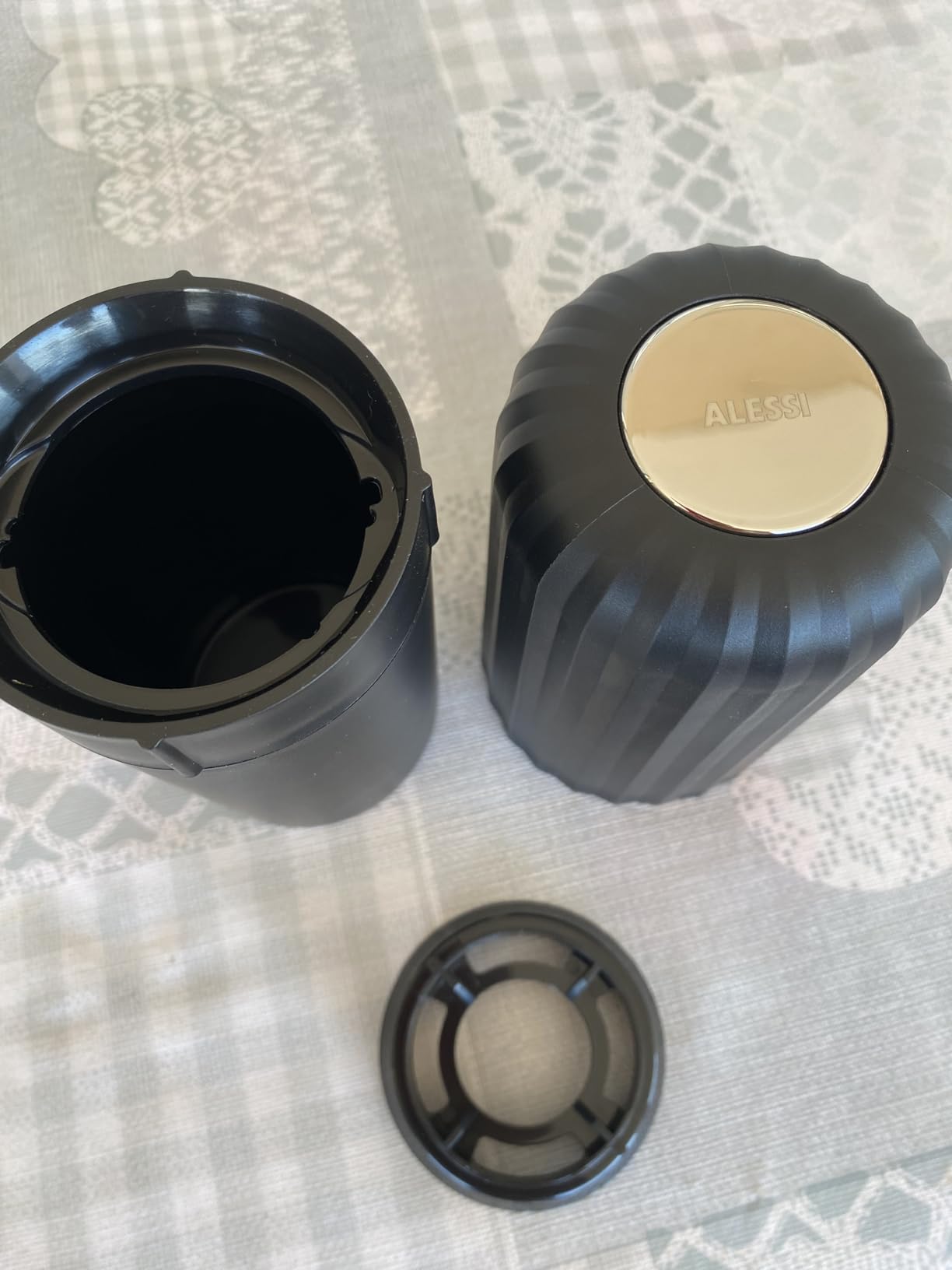 Alessi Plissé MDL20 B Svuotacapsule Nero 8,3 cm Resina