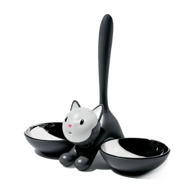 Alessi AMMI09 B Tigrito Ciotola Animali Nero Acciaio