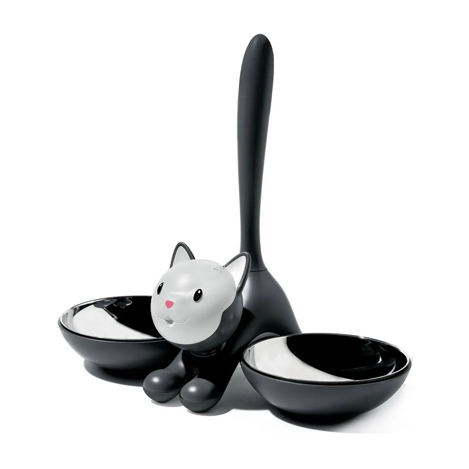 Alessi AMMI09 B Tigrito Ciotola Animali Nero Acciaio
