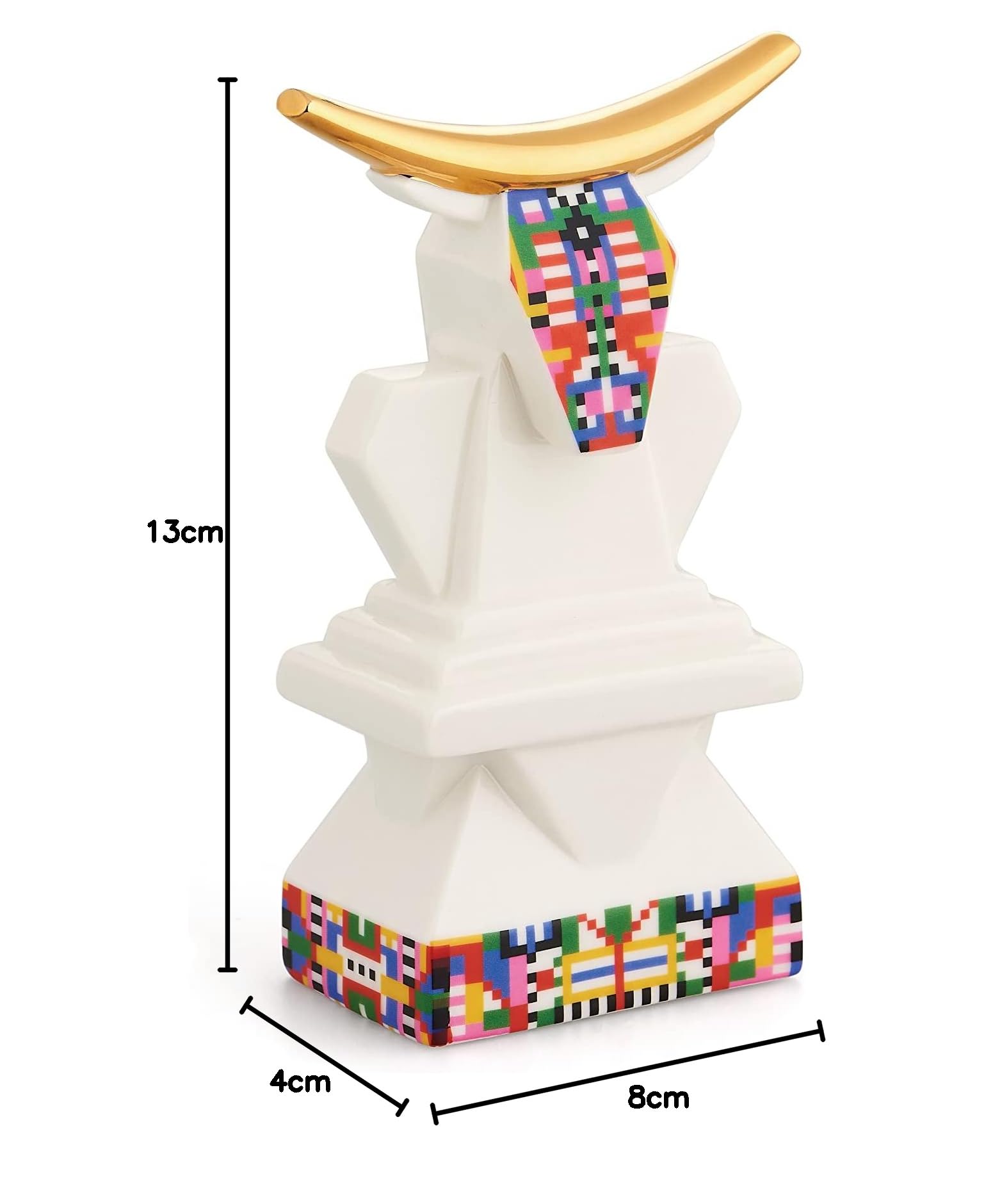 Alessi Cow ESA05 4 statuina bue presepe porcellana