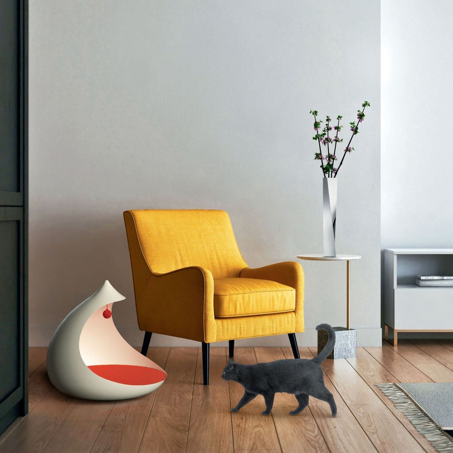 Alessi Tacaban Cuccia Cane Gatto Grigio Acciaio