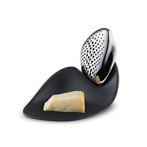 Alessi Forma ZH03 grattugia acciaio con base nera