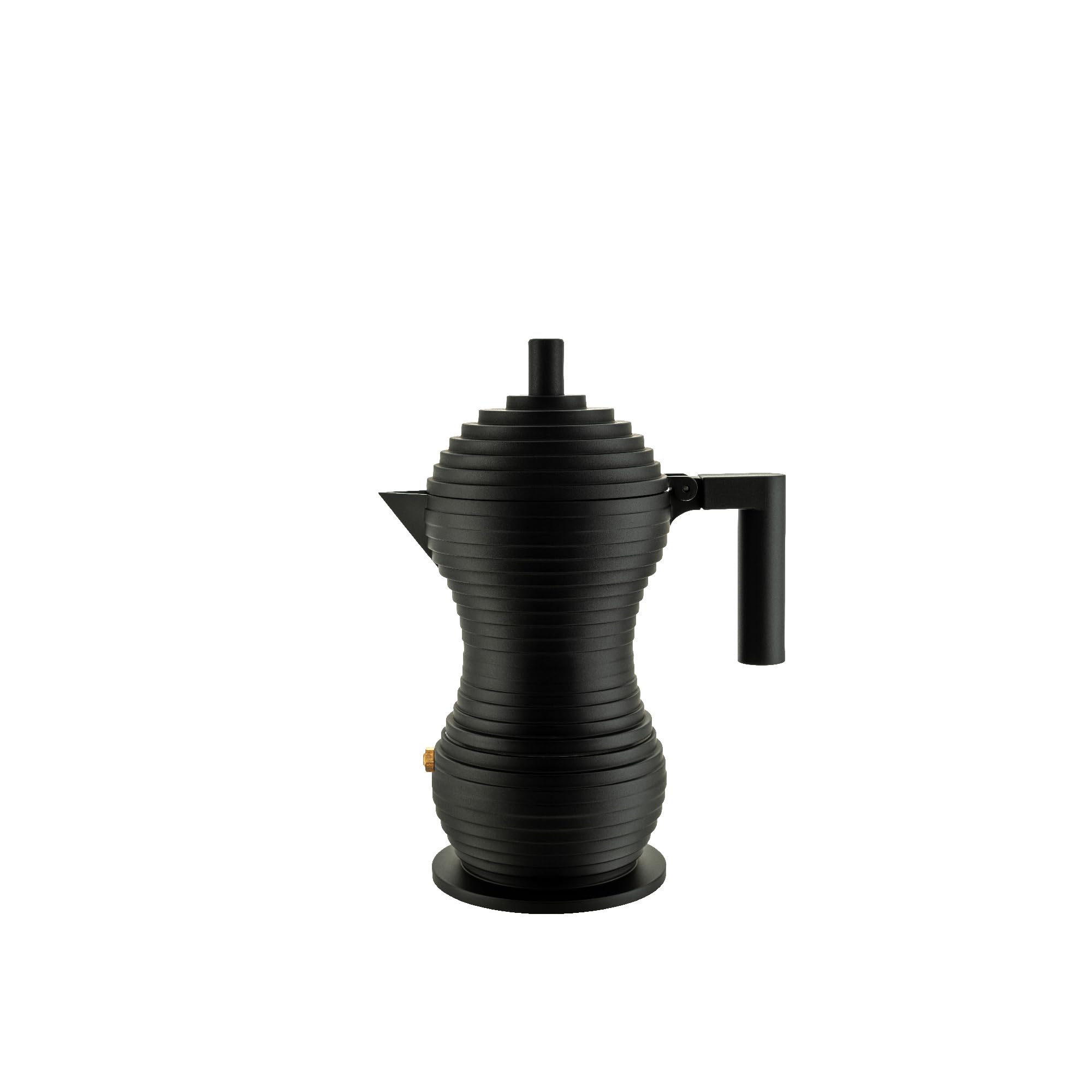Alessi Pulcina MDL02/3 Moka Alluminio 3 Tazze Nera