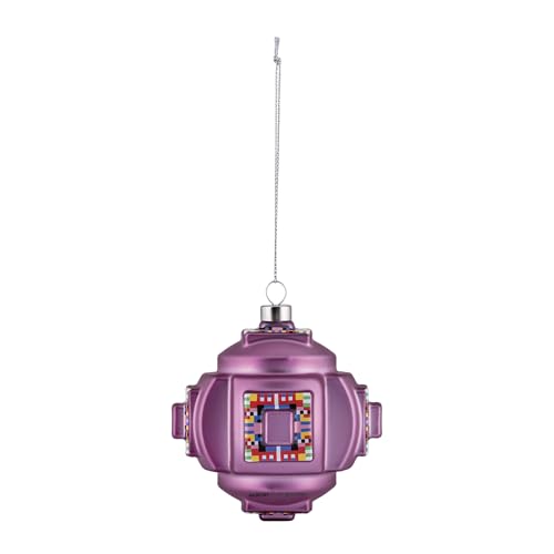 Alessi Fractal ESA06 4 pallina natale vetro soffiato decorata