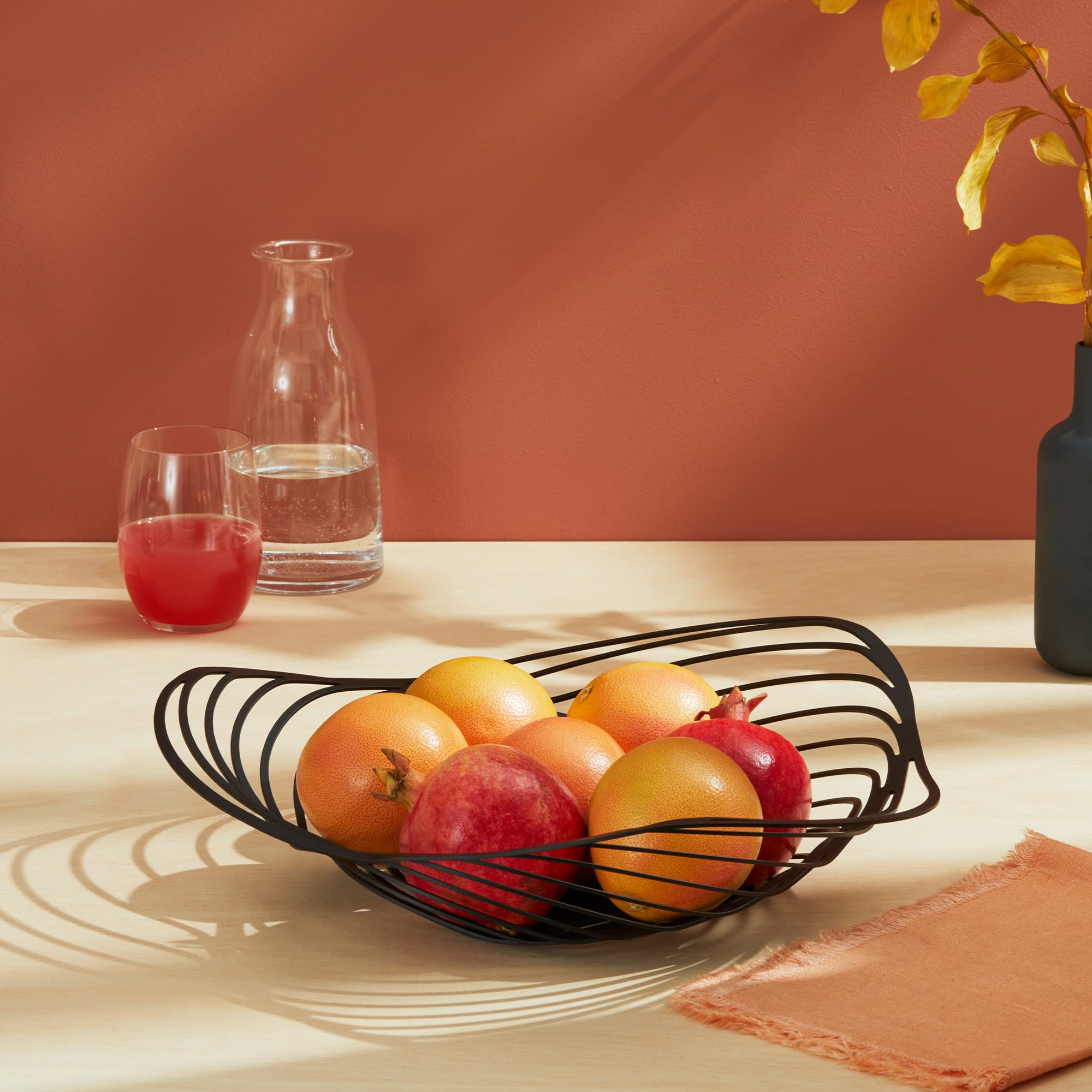 Alessi Tavola Trinity ACO01 B fruttiera acciaio nero 23 cm piccola