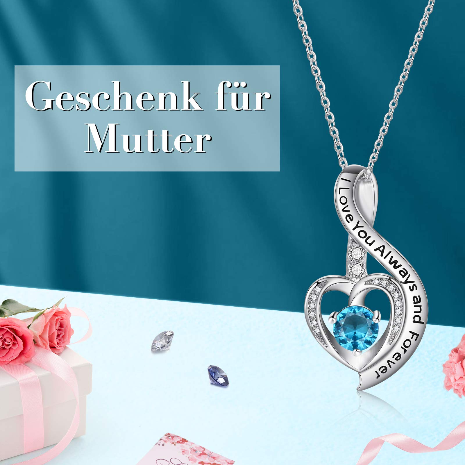 Jessemade Gioielli Collana cuore argento 925 madre