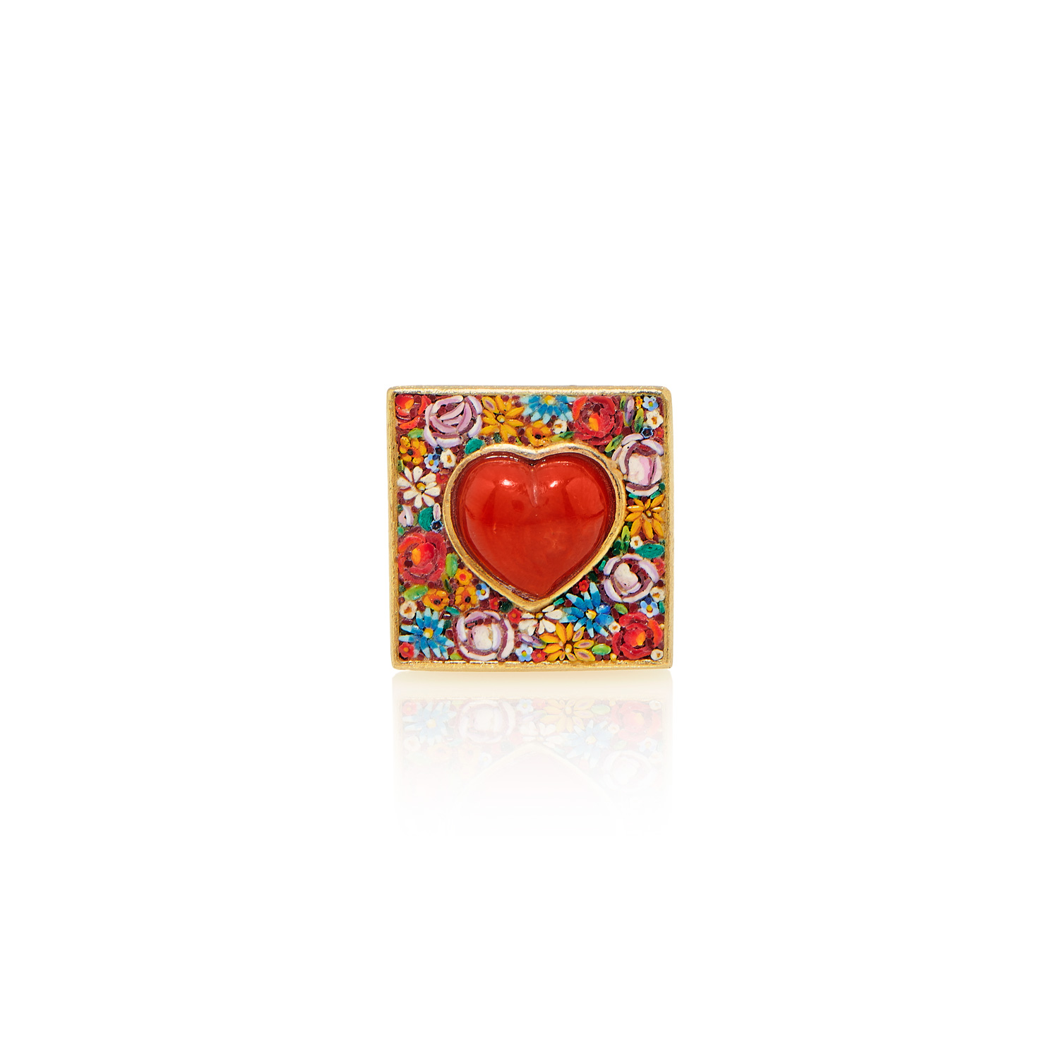Le Sibille Frida Anello anello oro corallo zaffiri