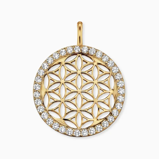 Engelsrufer Anhänger Pendente Fiore Vita Oro Zirconia