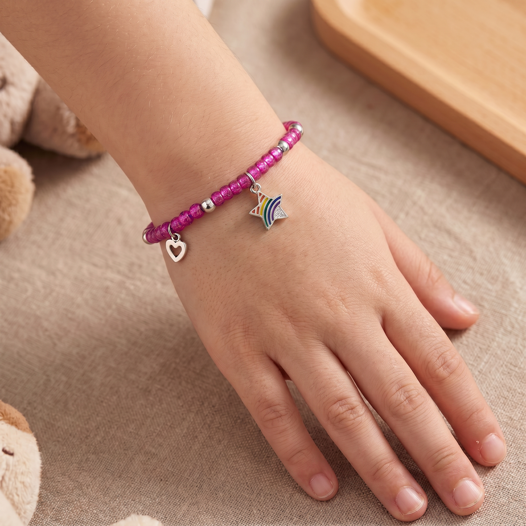 Engelsrufer Kinder bracciale acciaio stella zirconia