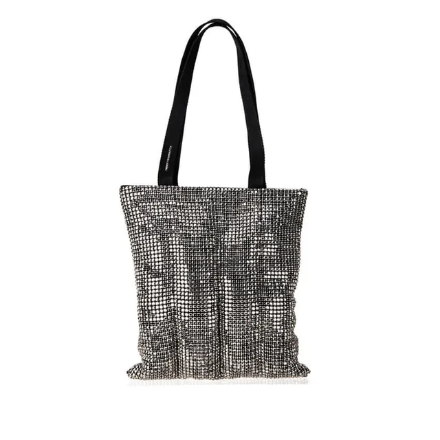Chic Ad Hoc Pochette shopper L cristalli argento brunito