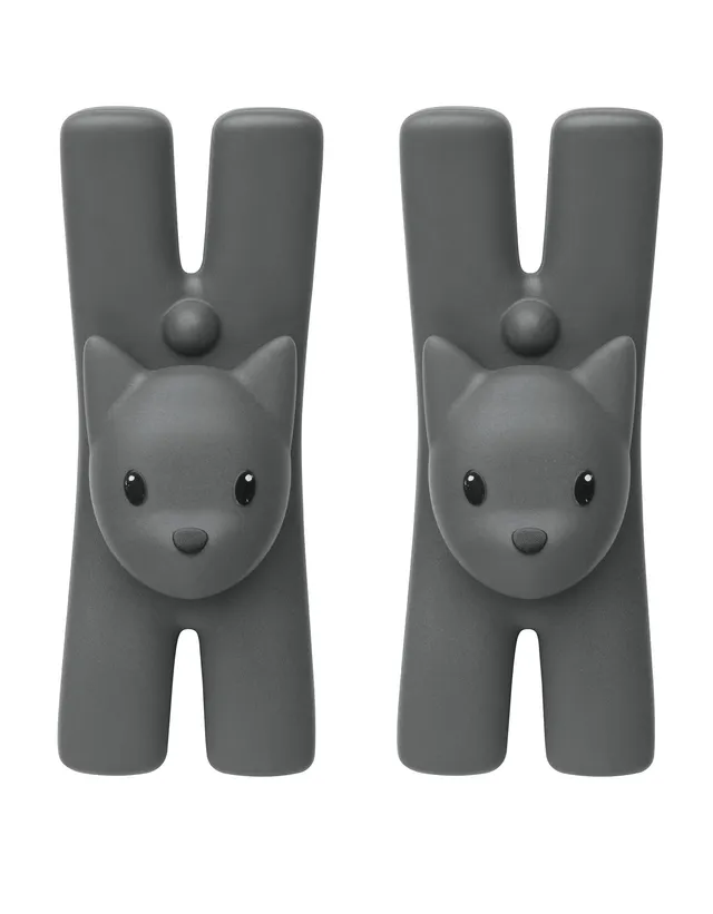 Alessi Lampo MMI32CS B mollette magnetiche gatto set 2 pezzi nero