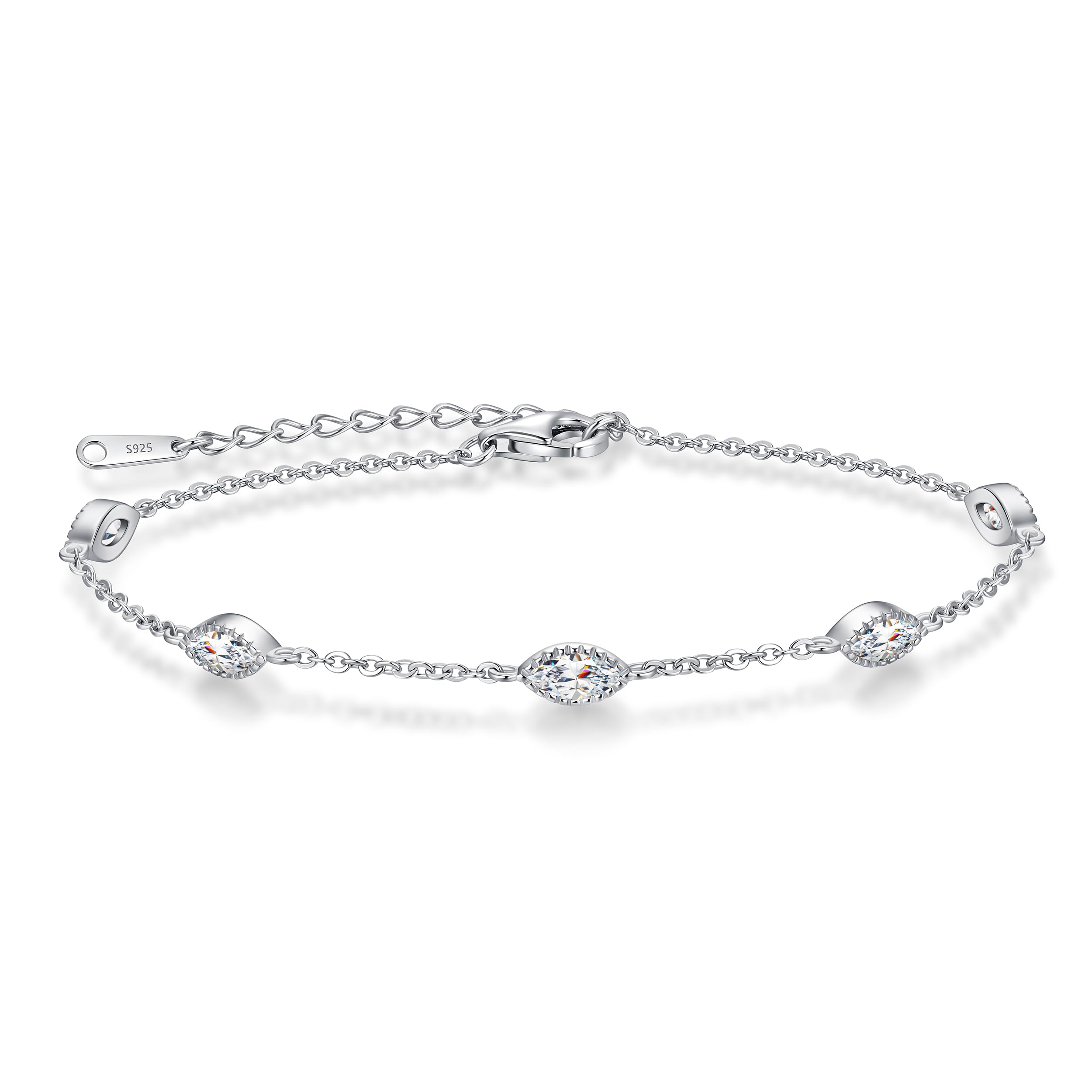 Louisa Secret Birthstone bracciale argento 925 occhio