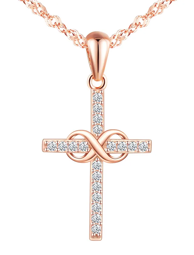 Infinionly Fashion Collana Argento 925 Oro Rosa Infinito