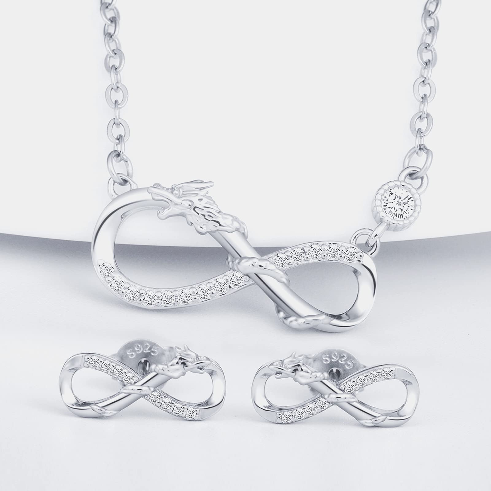Infinionly Fashion collana orecchini argento 925 Silver