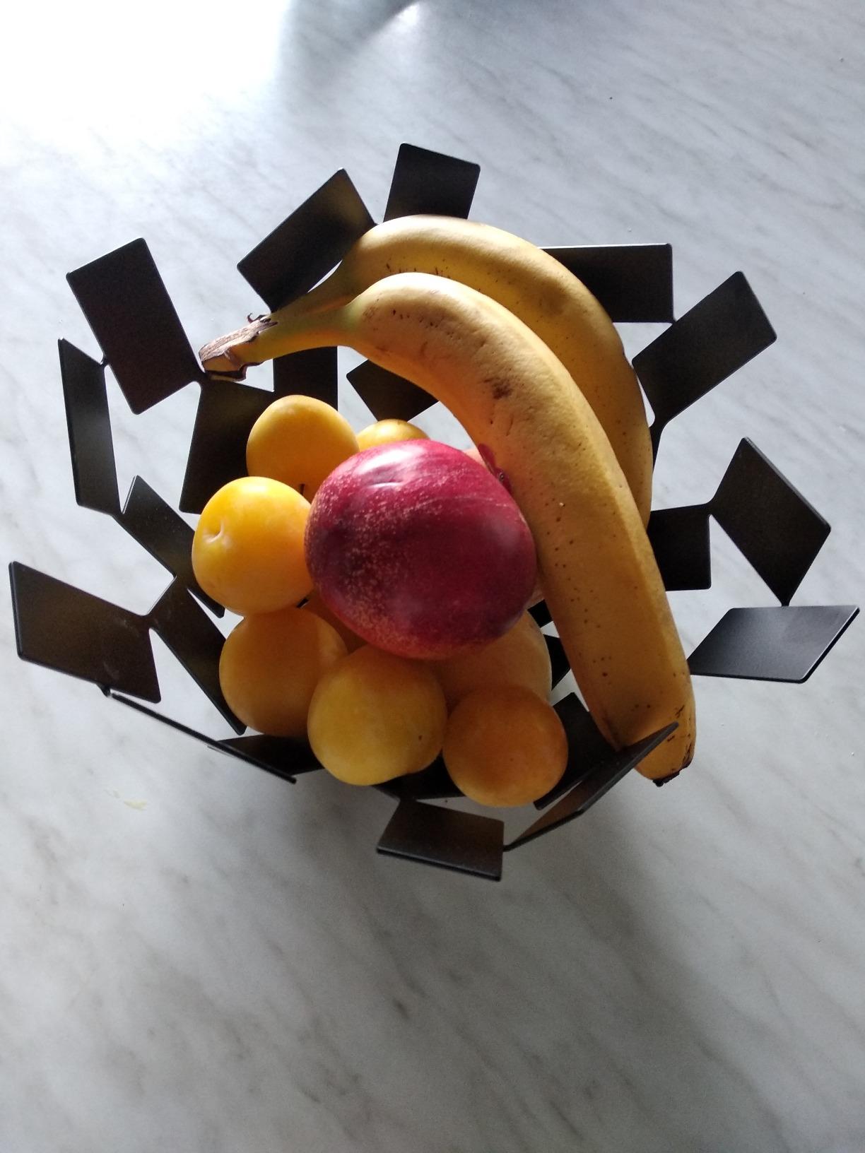 Alessi Fruttiera Centrotavola Nero 27 cm in Acciaio