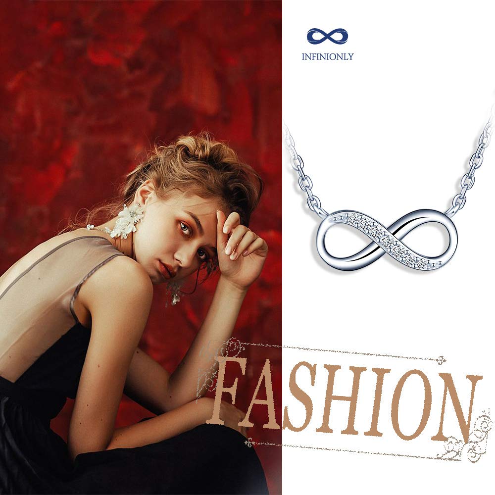 INFINIONLY Collana Infinito Mini in Argento 925 con Zirconi