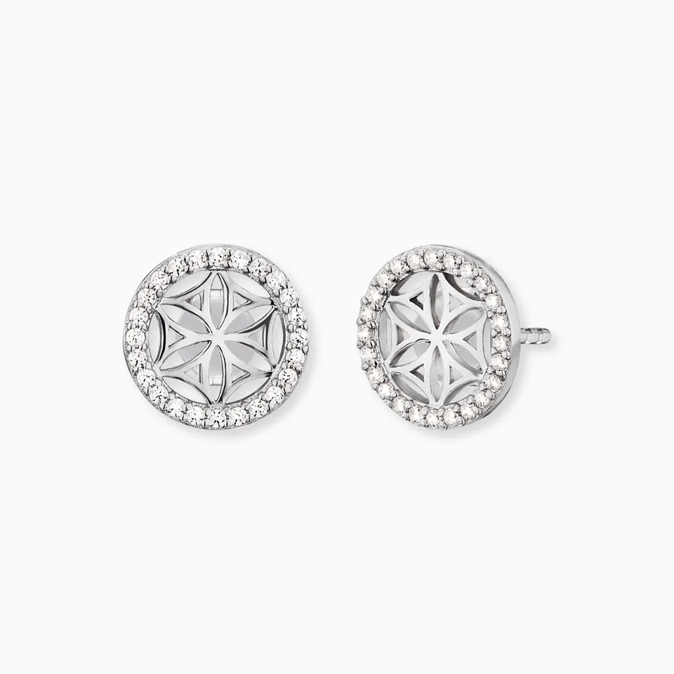 Engelsrufer Ohrringe Orecchini Argento Fiore Vita Zirconia