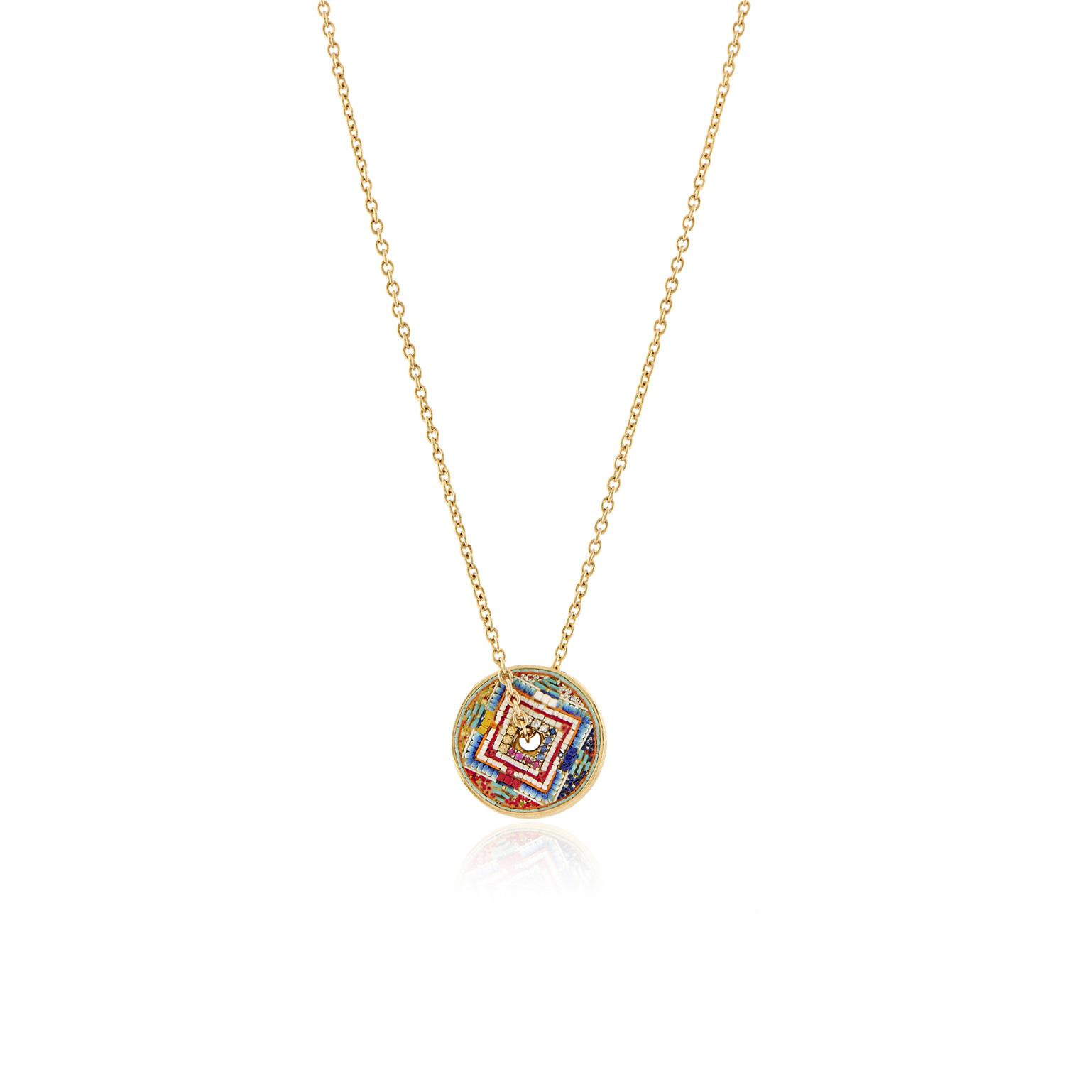 Le Sibille Mandala Necklace Collana Oro Diamanti Rubini