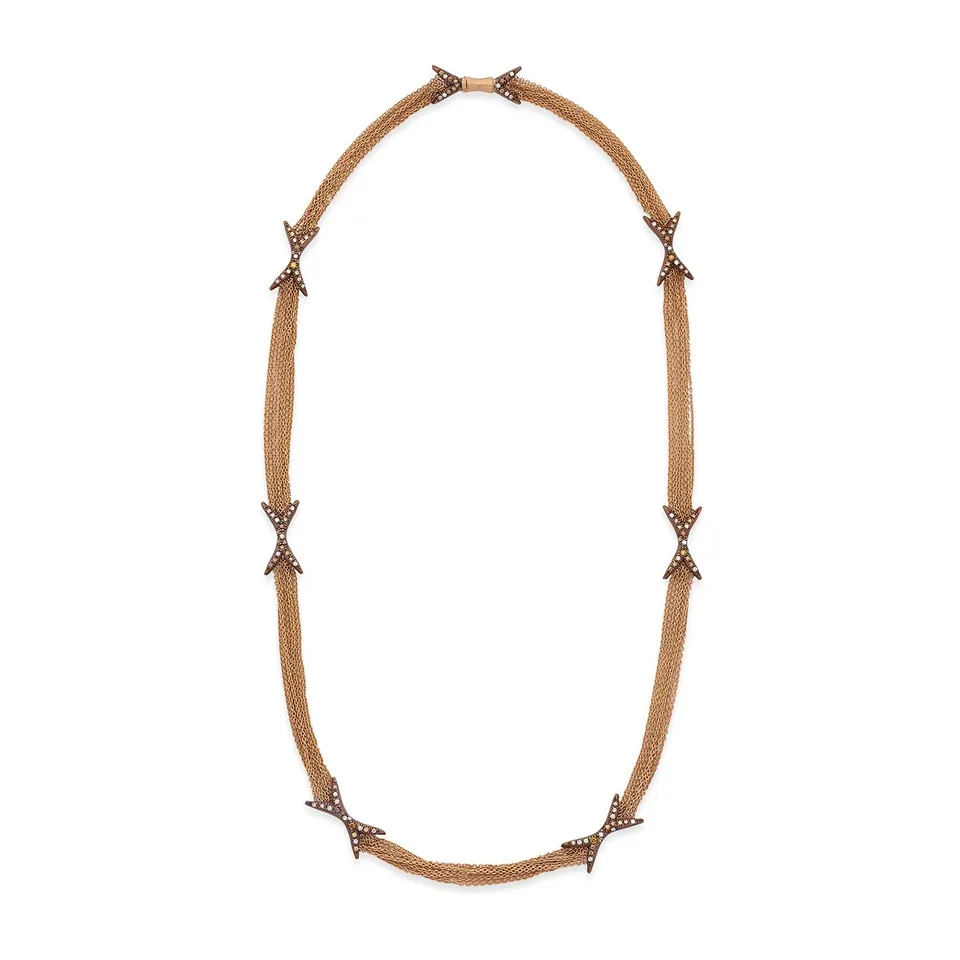 Le Sibille Ganimede Necklace collana oro rosa diamanti